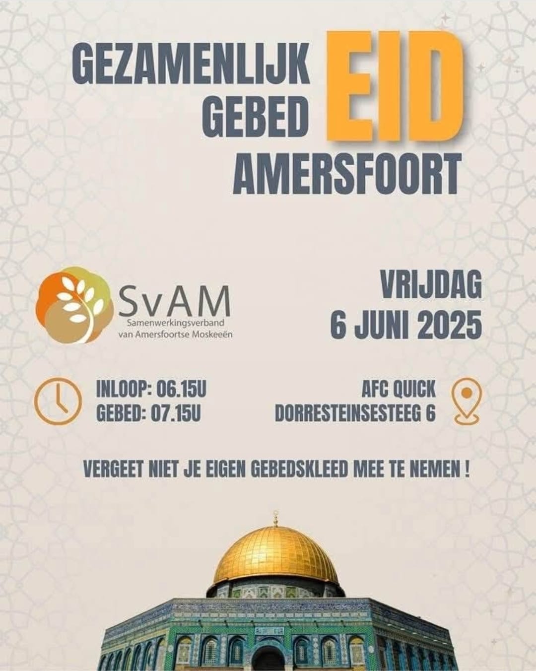 gezamelijk eid gebed